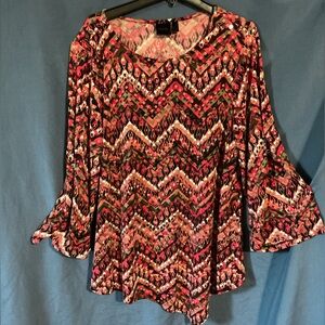 Rafaella Multicolor Chevron Women's Blouse
